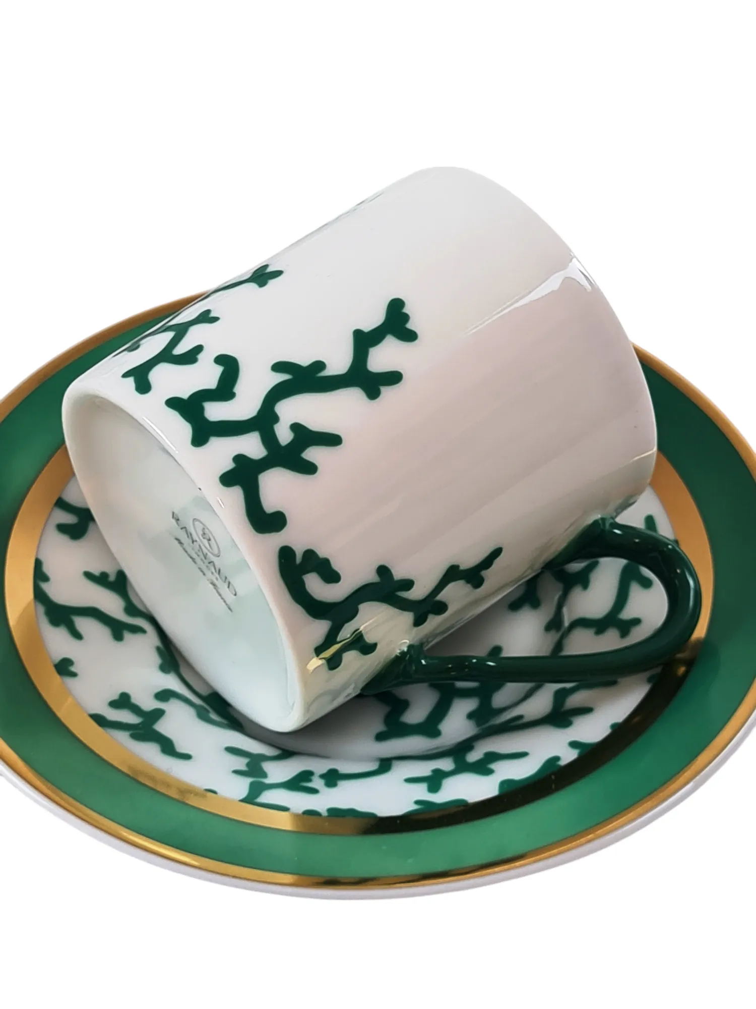 Suite de 6 tasses et sous-tasses à café en porcelaine de Limoges, maison Raynaud, modèle Cristobal – Image 4