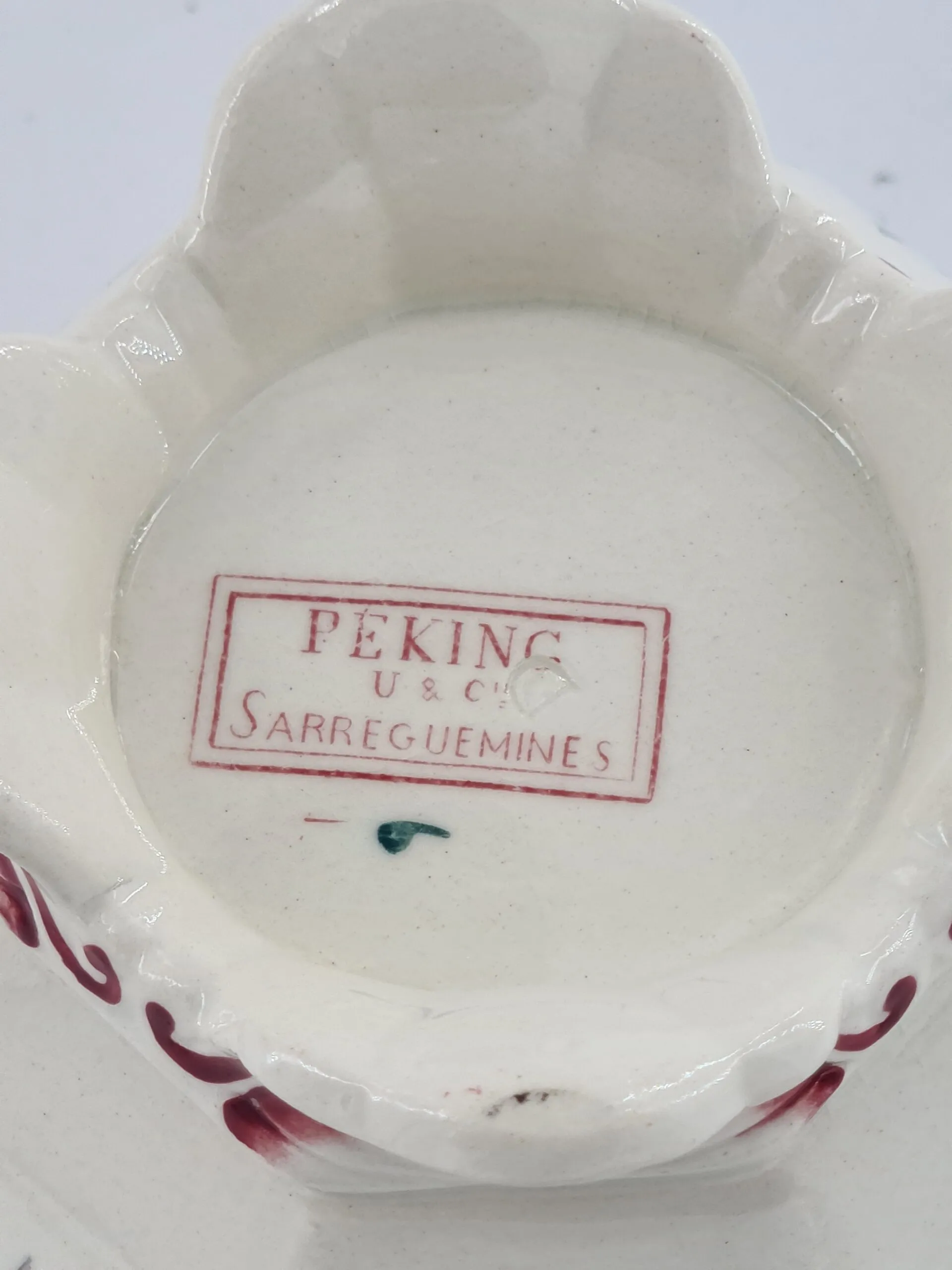 Rare service à café en faience de Sarreguemines, modèle Peking – Image 7