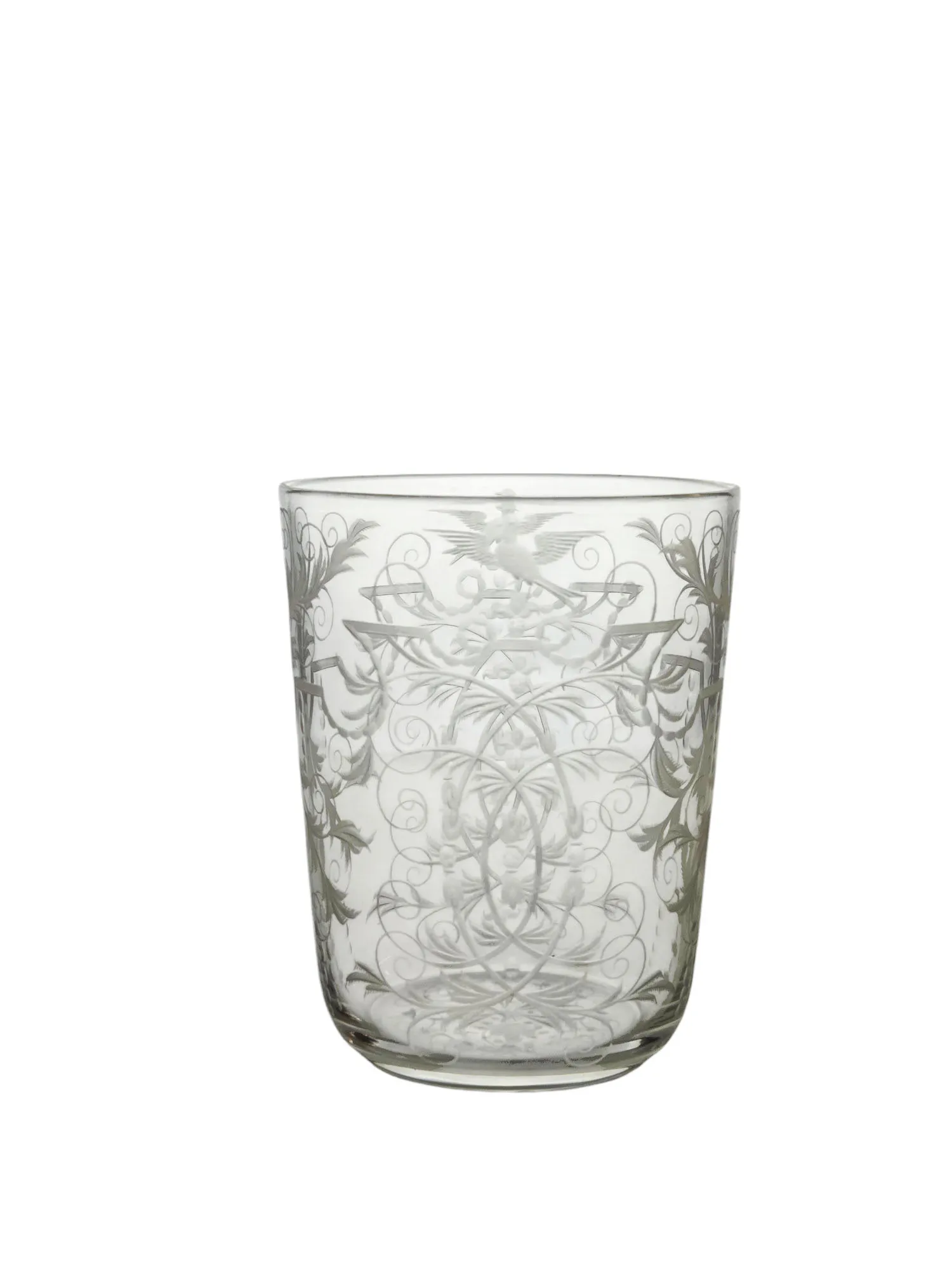 Magnifique gobelet à eau en cristal gravé, Lobmeyr, Vienne. – Image 4