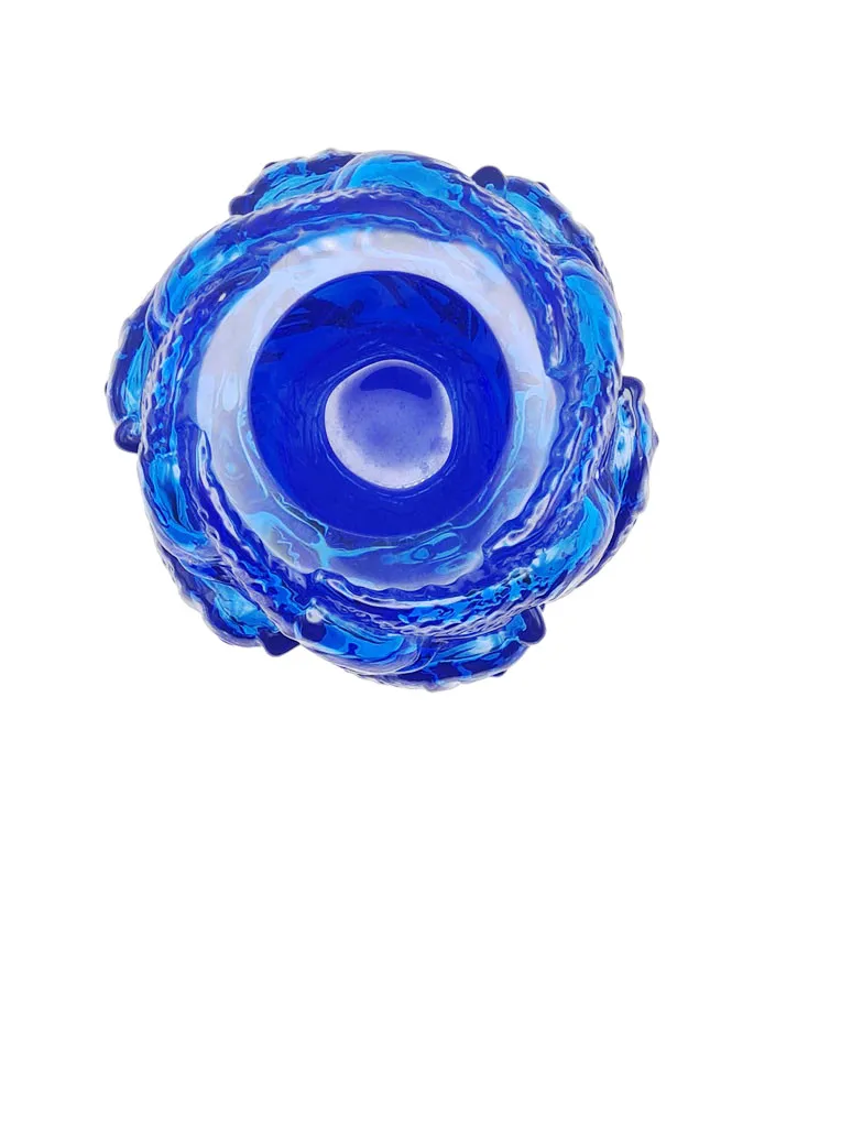 Superbe vase en cristal bleu cobalt à décor de poissons, verrerie de Portieux – Image 3