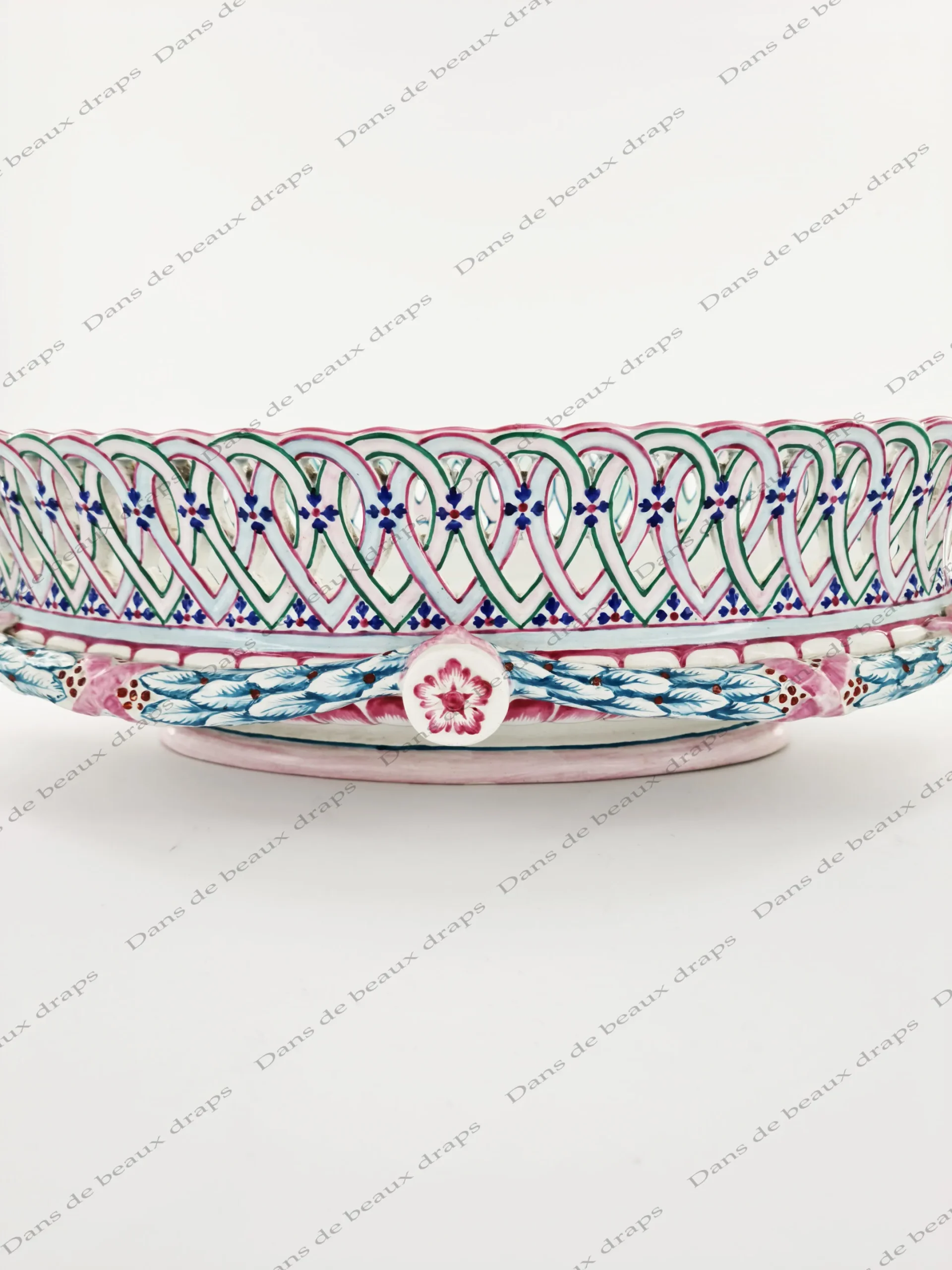 Rare jardinière en faïence de Lunéville. – Image 2