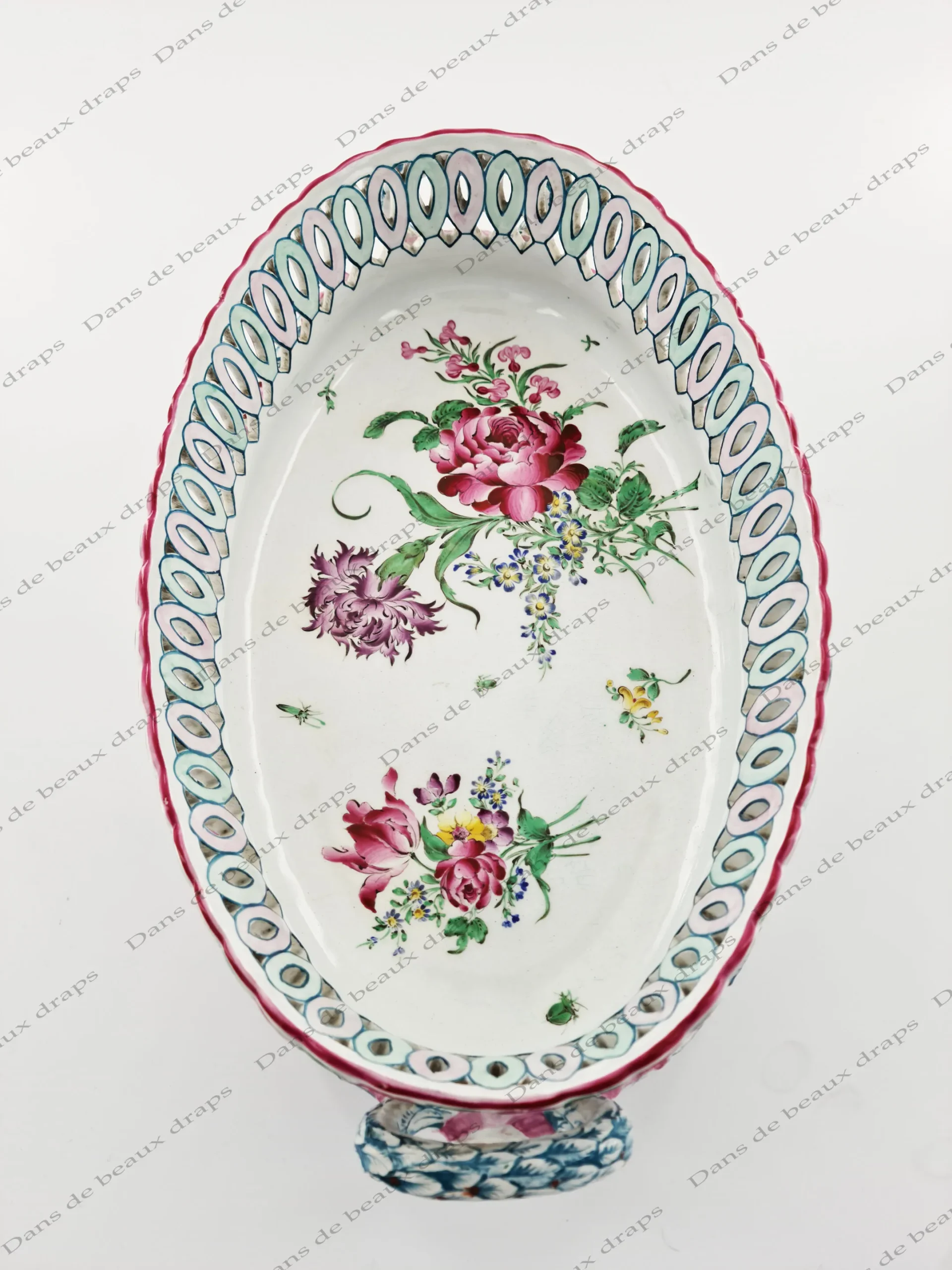 Rare jardinière en faïence de Lunéville. – Image 3