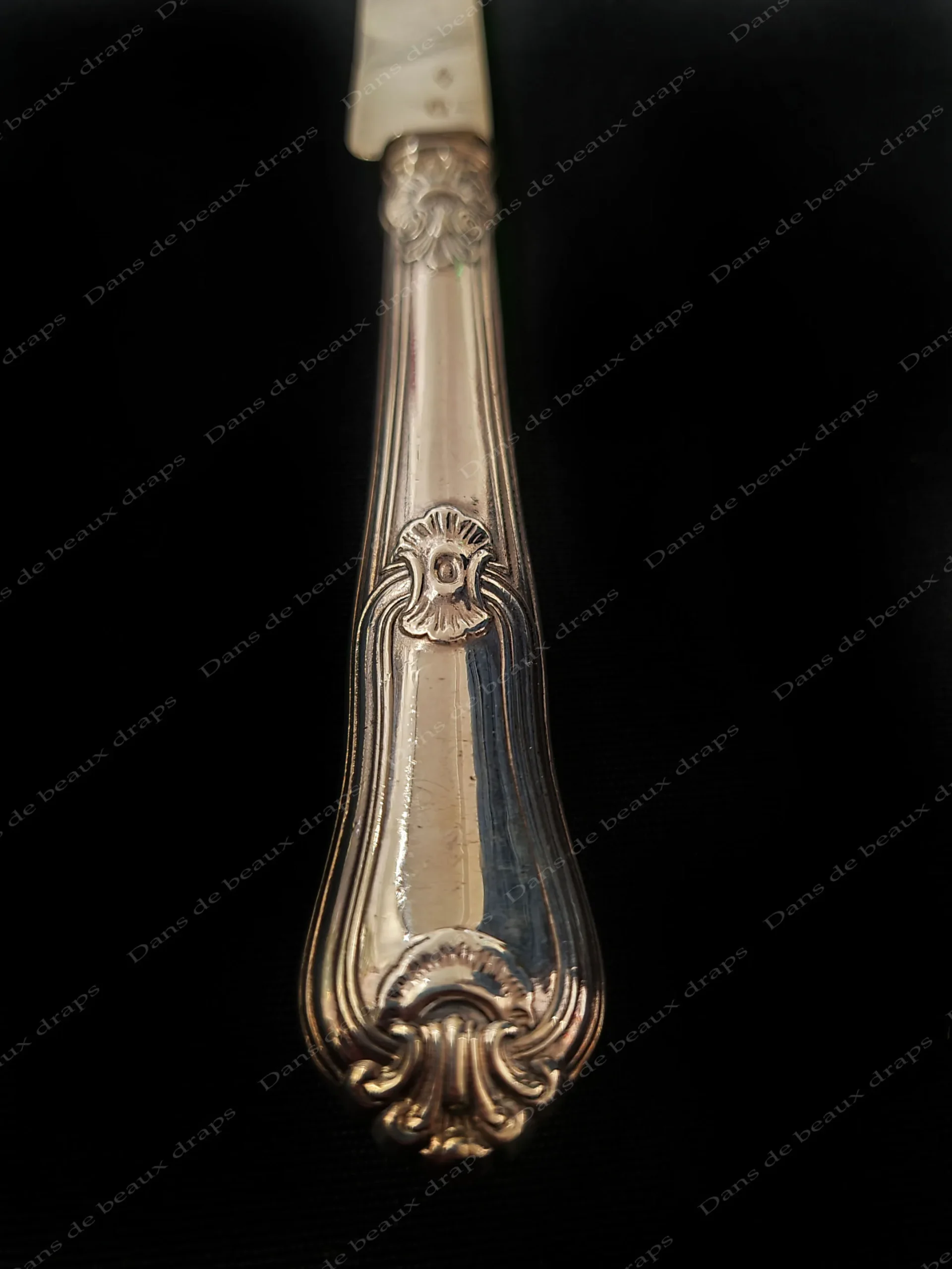 Suite de 6 couteaux à fruit en argent ,poinçon minerve fin XIX ème. – Image 4