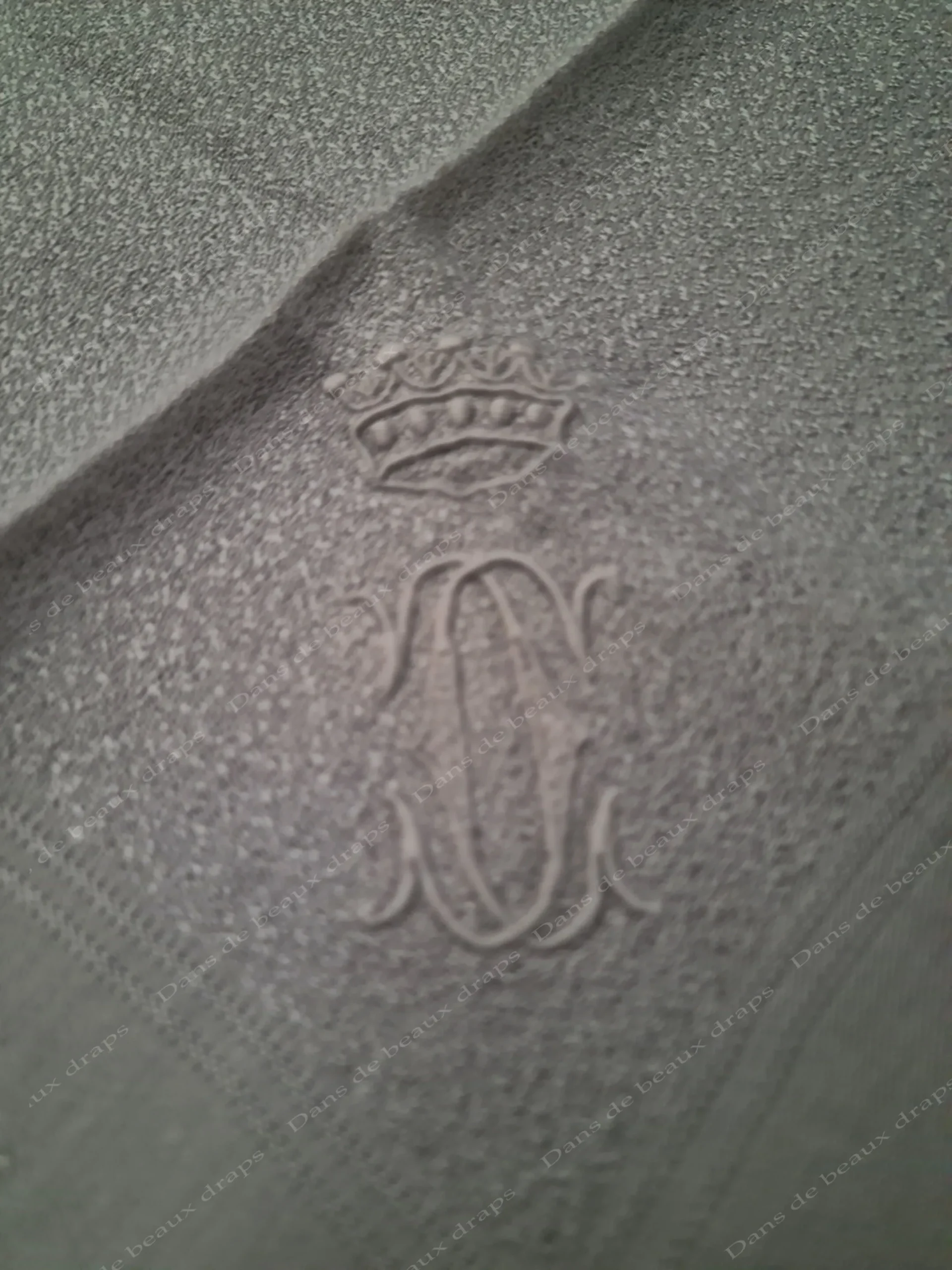 7 serviettes de table en damassé,monogramme CC,couronne de baron. – Image 4