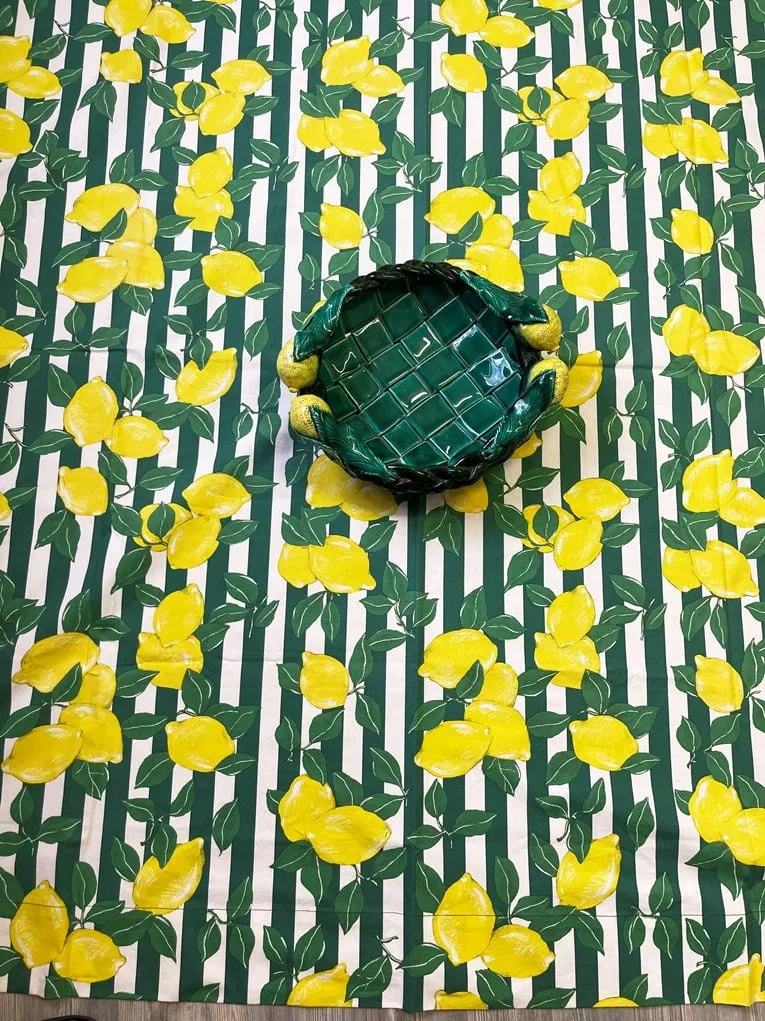 Magnifique coupe en céramique de Vallauris à décor de citrons – Image 4