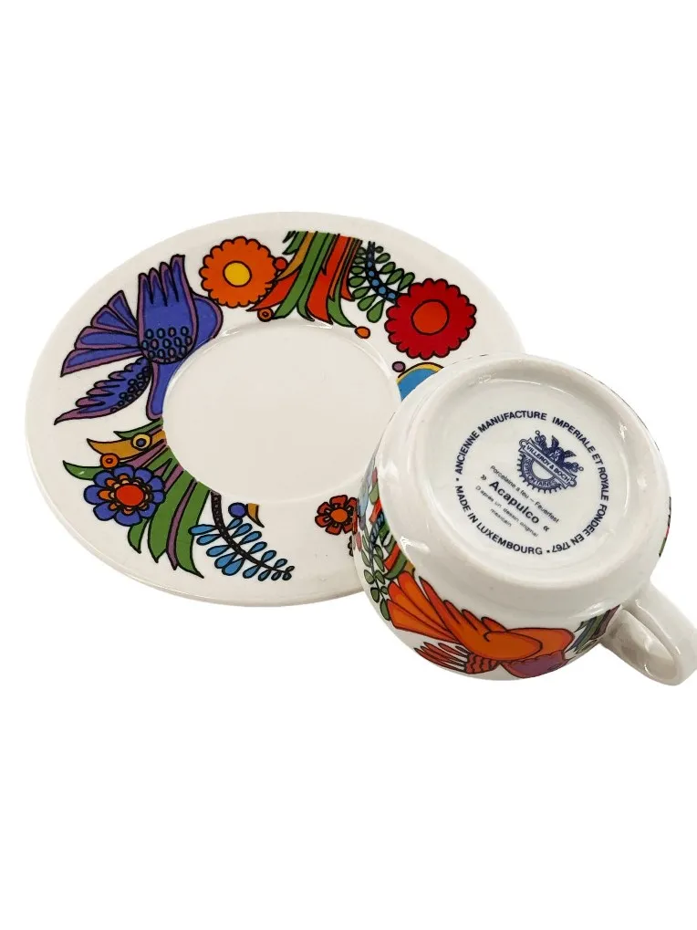 Service à café en porcelaine, Villeroy et Boch, modèle Acapulco, 27 pièces – Image 4