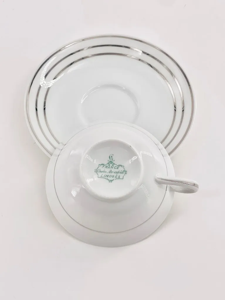 Service à café en porcelaine de Limoges, époque Art Déco, maison Charles AHRENFELD – Image 4