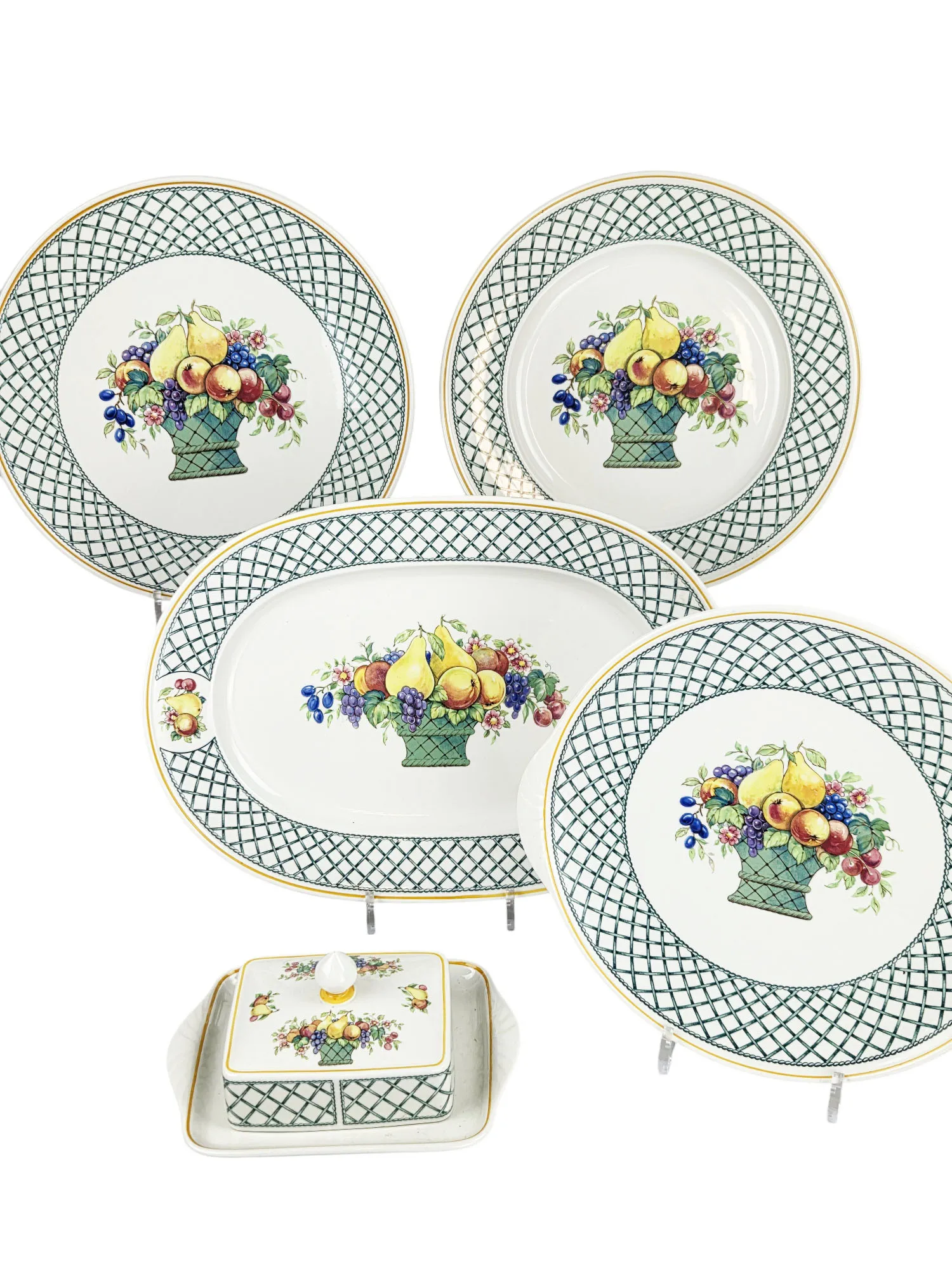 Jolie partie de service en vitro-porcelaine de Villeroy et Boch, modèle Basket, 41 pièces. – Image 5