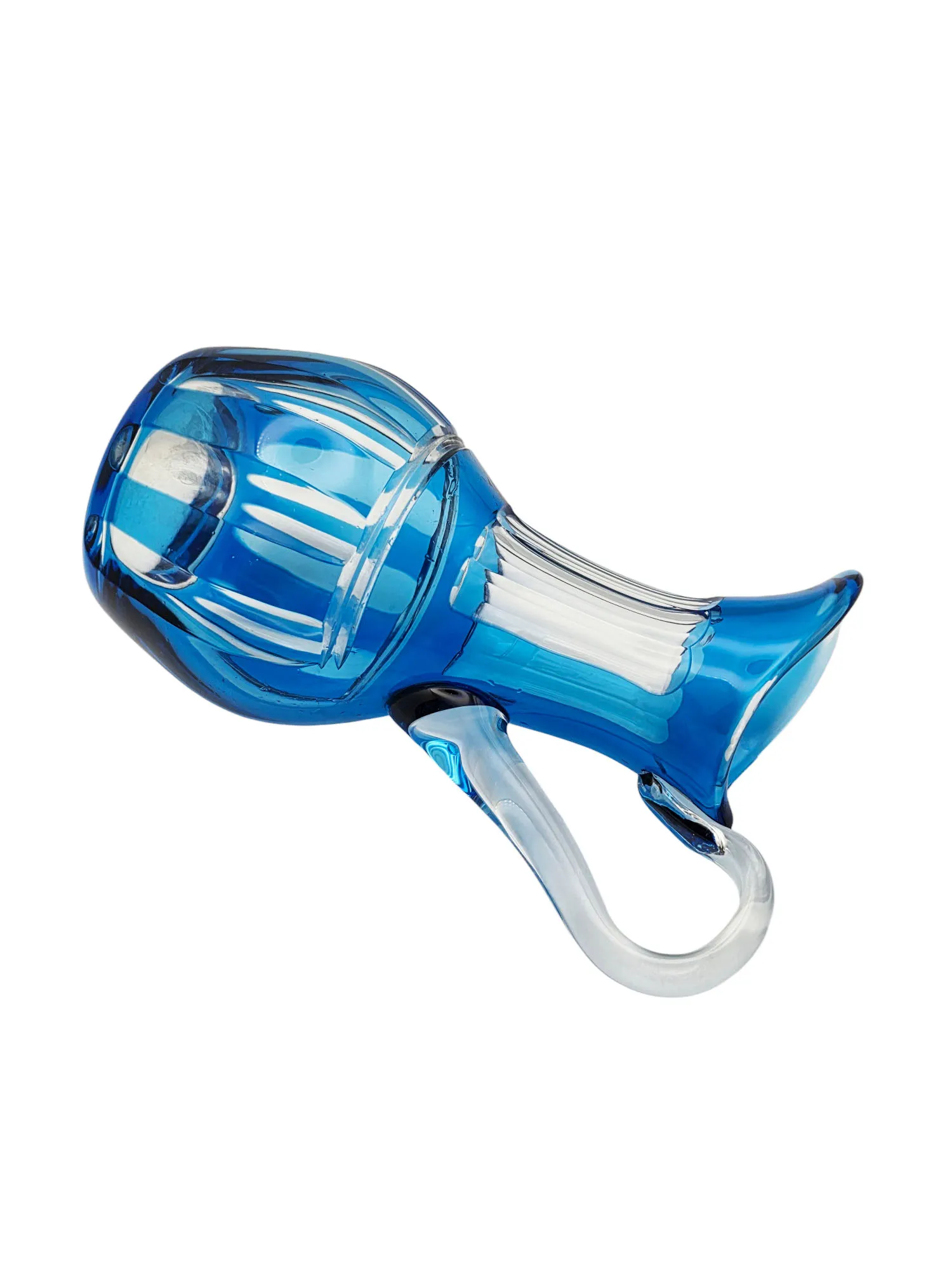 Rare pichet à eau en cristal doublé bleu ciel, Saint Louis. – Image 3