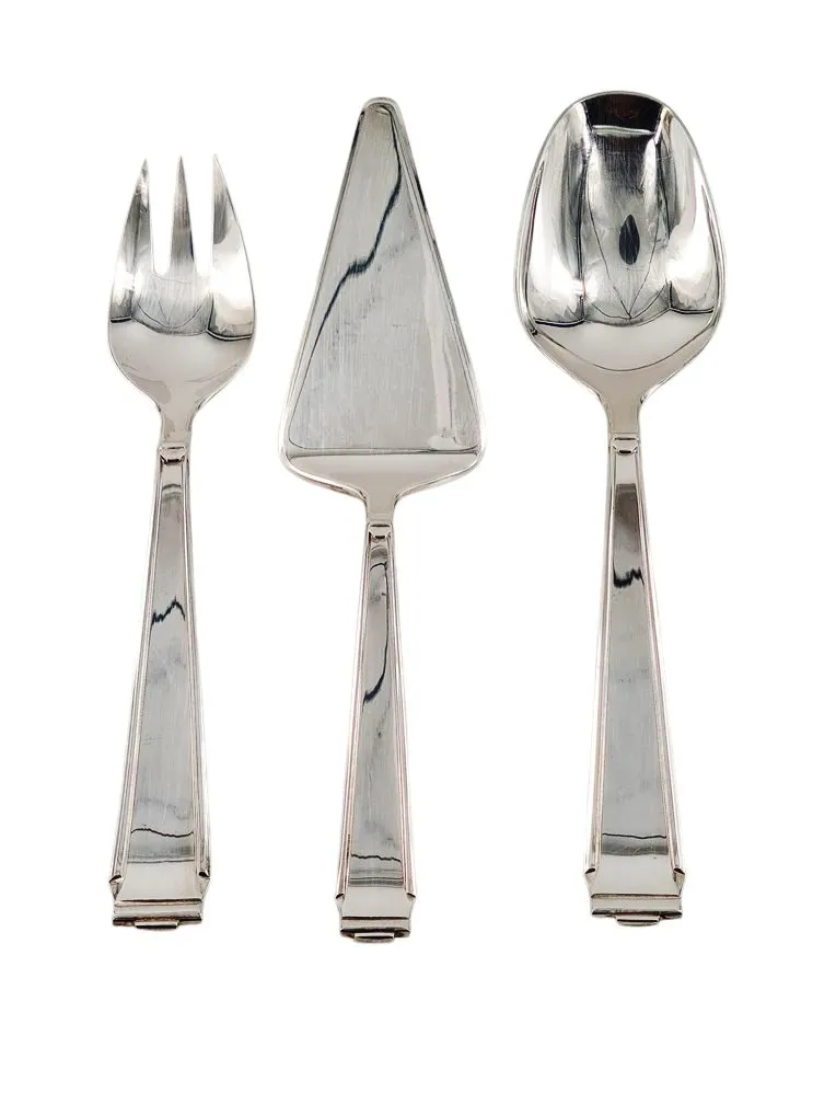 Ménagère de couverts en argent massif, époque Art Déco, 87 pièces. – Image 7