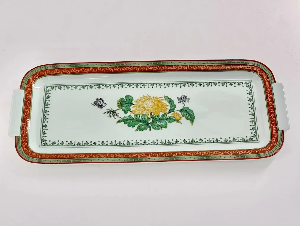 Très bel ensemble de 8 paire-tasses à thé en porcelaine de Limoges, maison Haviland, modèle Chrysanthème – Image 8