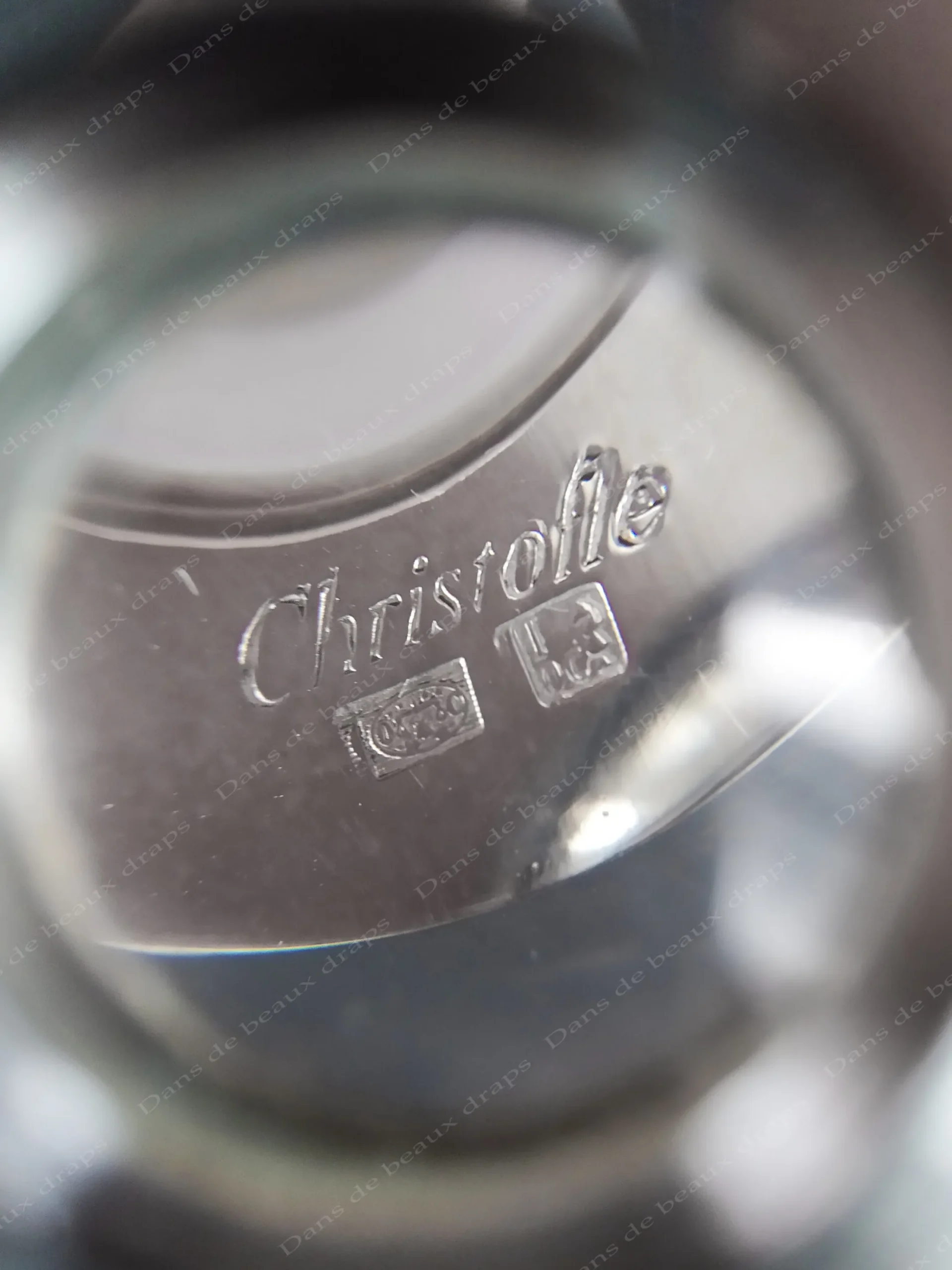 Salière et poivrier en métal argenté,modèle Ludique,Christofle,Paris. – Image 5