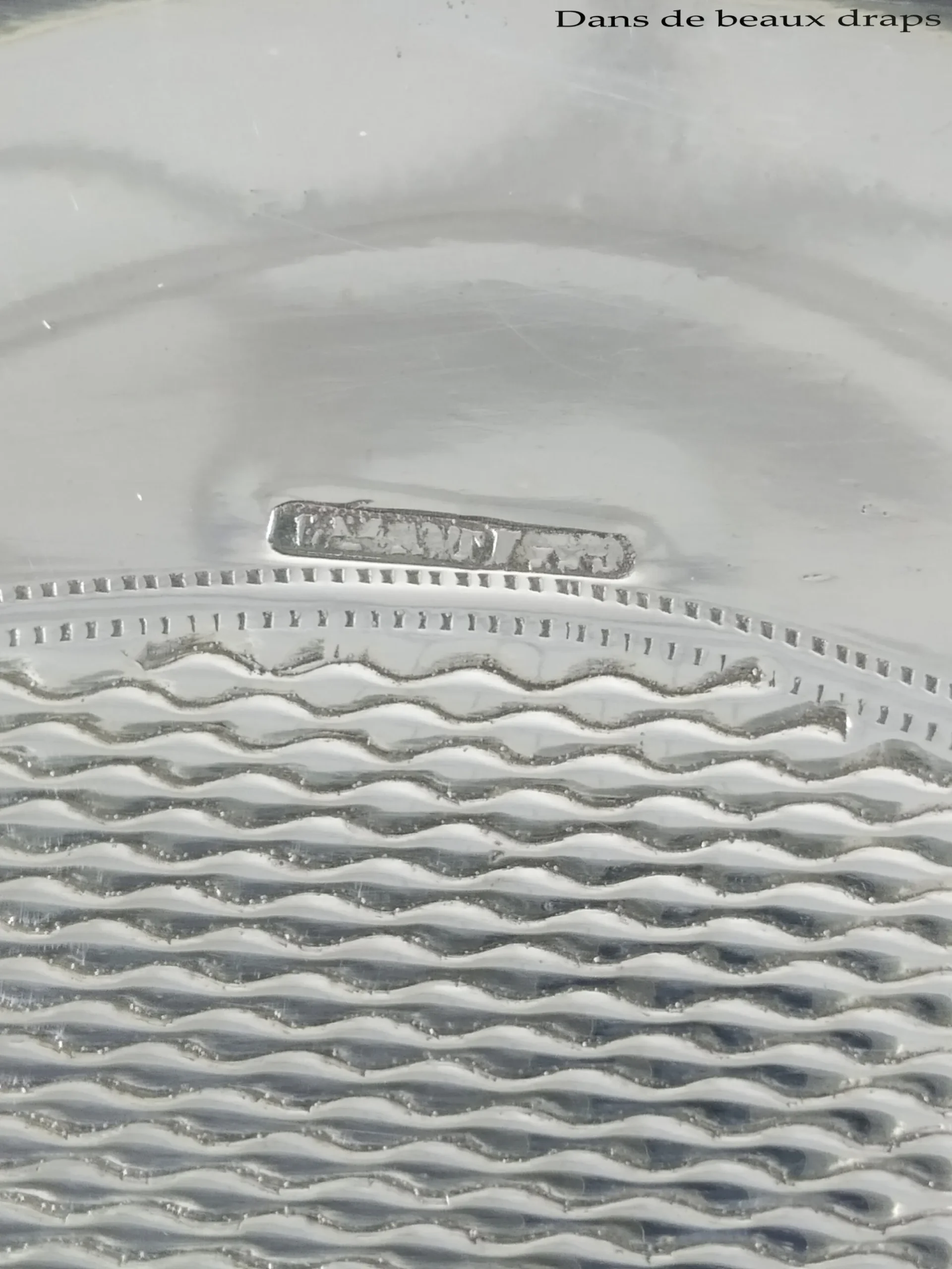 Superbe plateau rectangulaire en métal argenté,époque Napoléon III. – Image 6