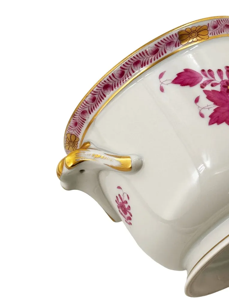 Cache-pot en porcelaine de Herend modèle Apponyi pourpre – Image 3
