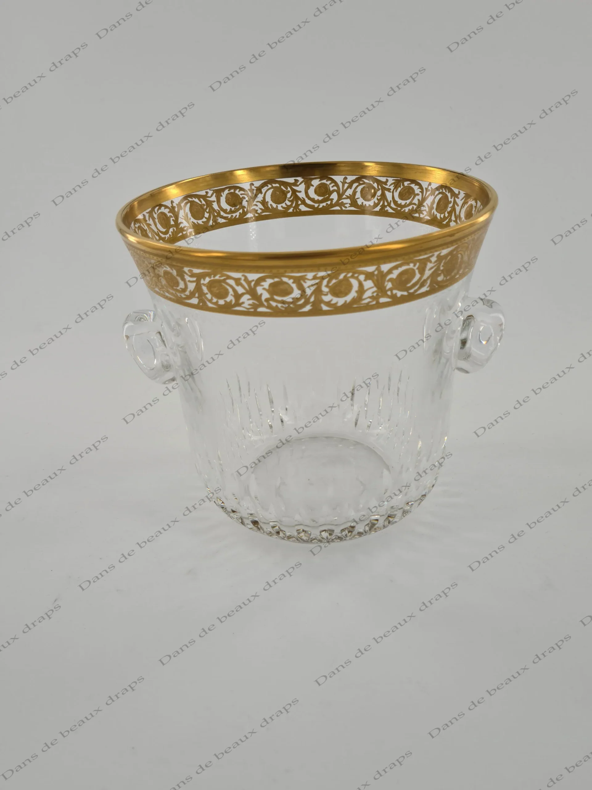 Superbe seau à champagne en cristal de Saint Louis, modèle Thistle Or – Image 2