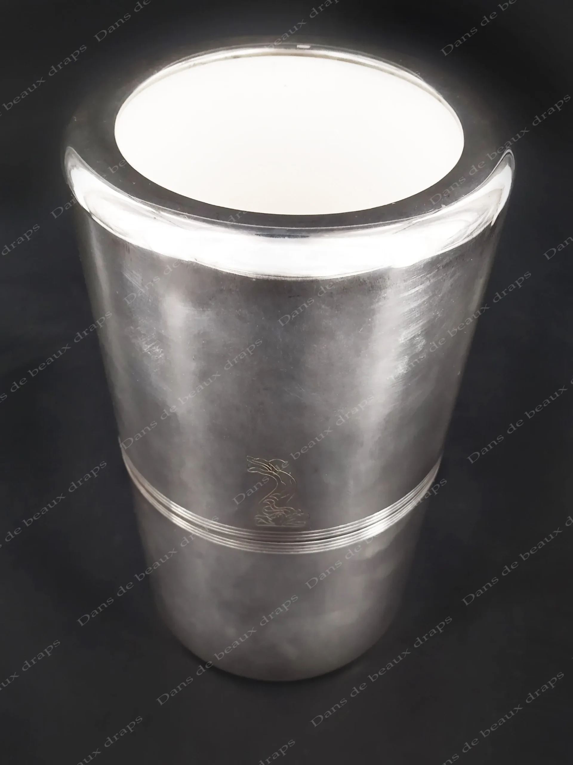 Seau à bouteille isotherme en métal argenté,orfèvre Christofle. – Image 2