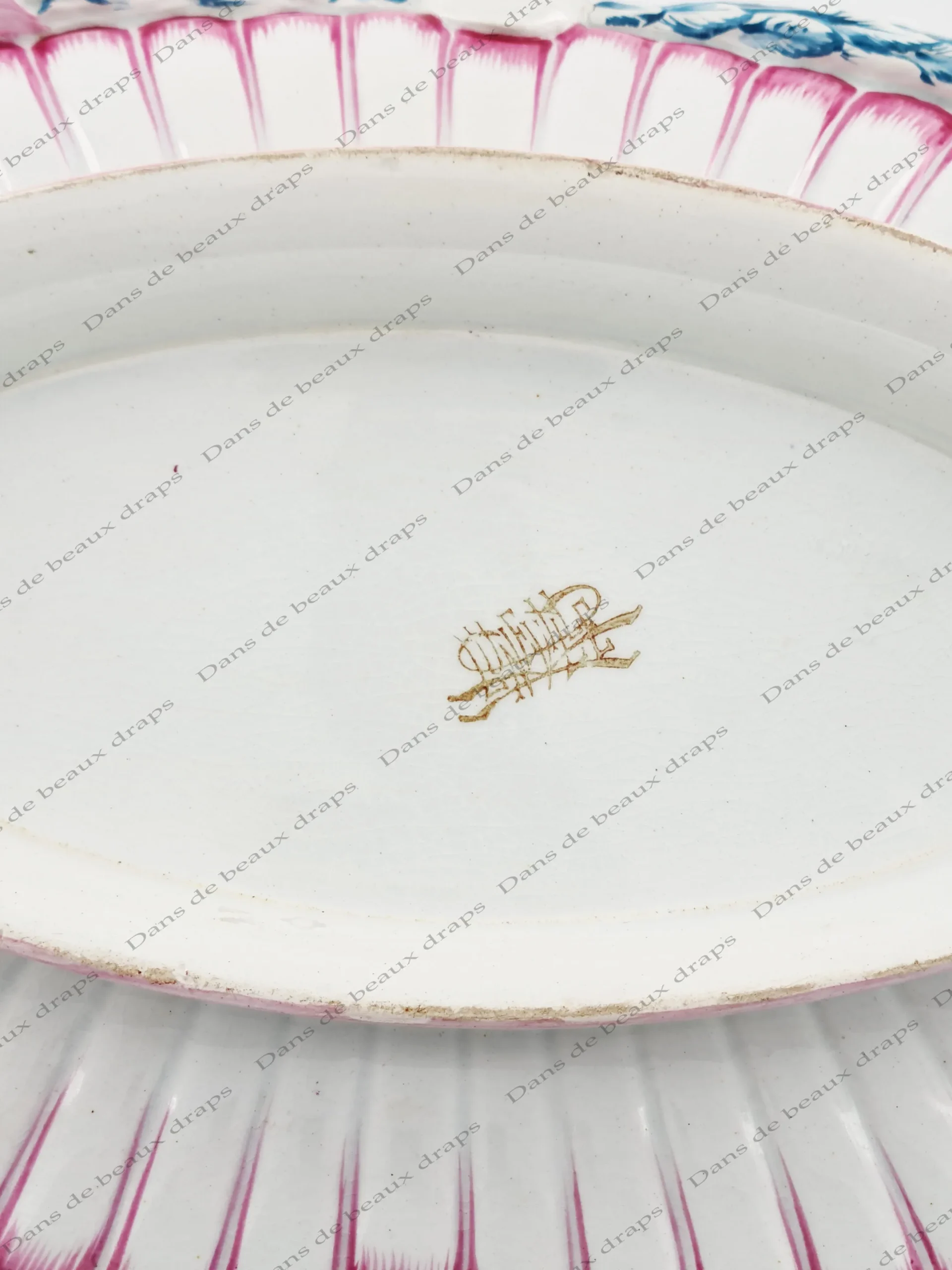 Rare jardinière en faïence de Lunéville. – Image 6