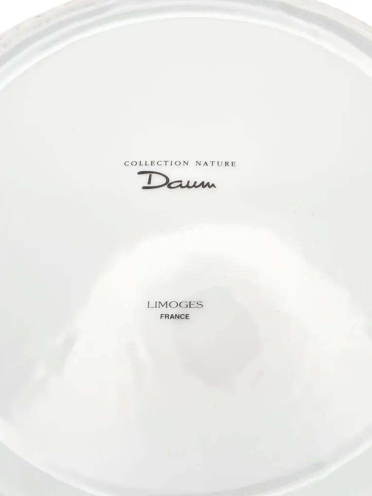 Rare assiette de présentation en porcelaine de Limoges, Daum , collection Nature – Image 3