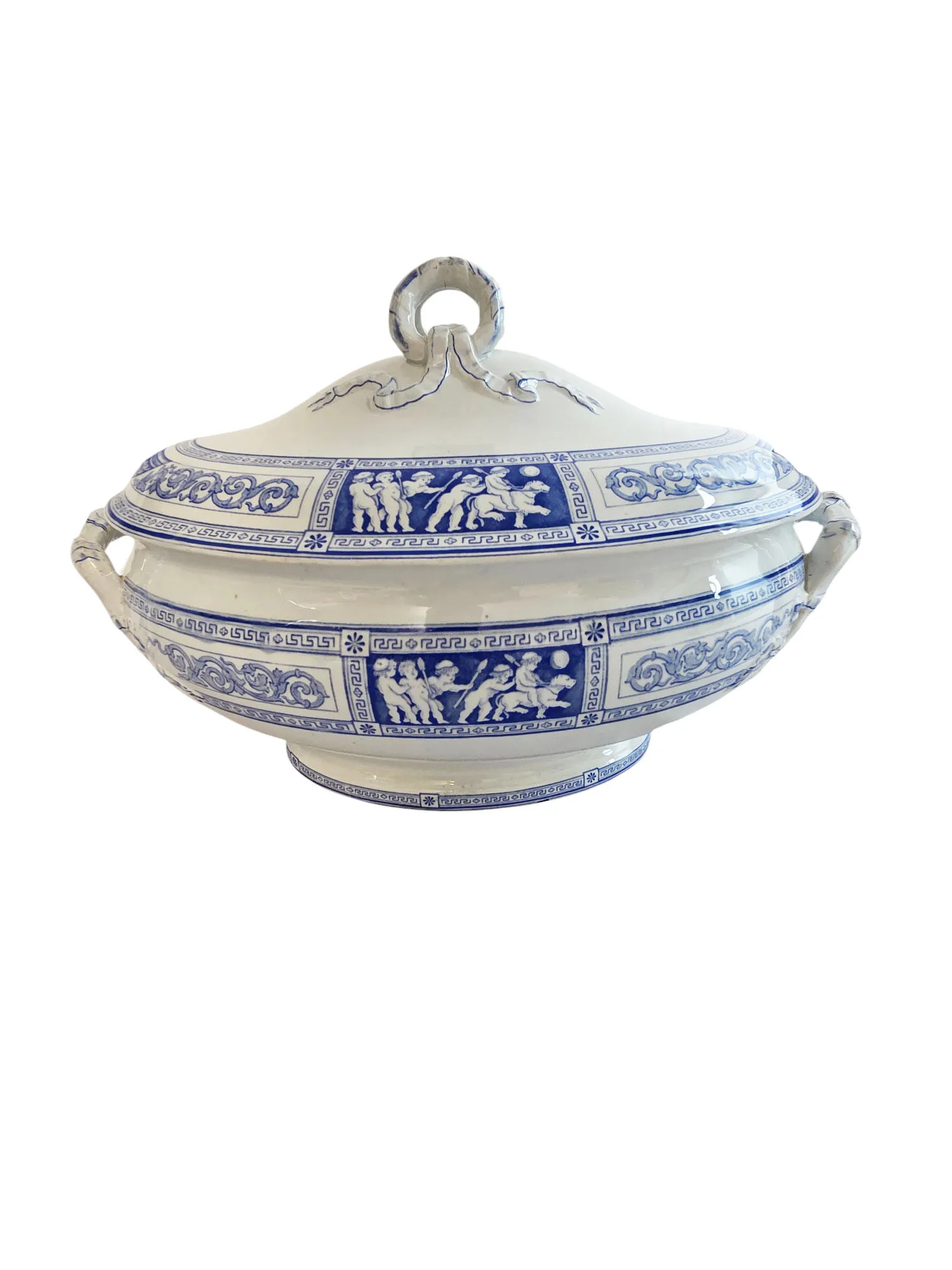 Original service de table en faïence de Wedgwood, modèle Pompéi, 62 pièces, XIXème. – Image 7