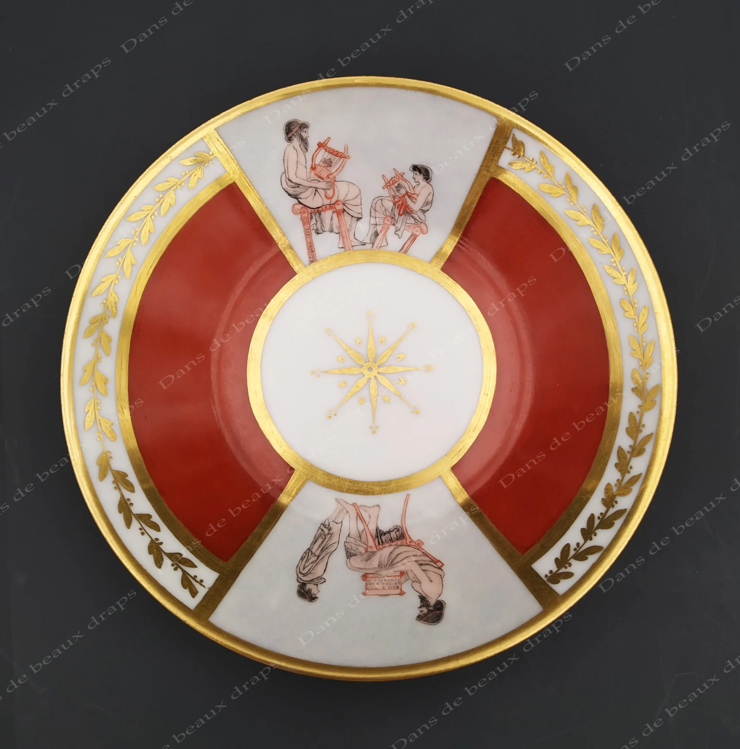 Paire-tasse à café litron en porcelaine de Paris,19ème. – Image 4