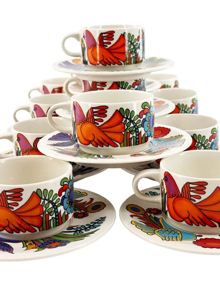 Service à café en porcelaine, Villeroy et Boch, modèle Acapulco, 27 pièces – Image 3