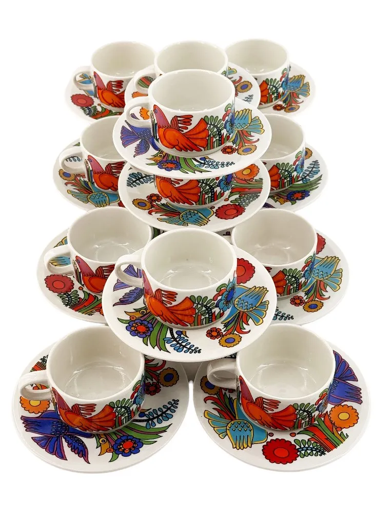 Service à café en porcelaine, Villeroy et Boch, modèle Acapulco, 27 pièces – Image 2