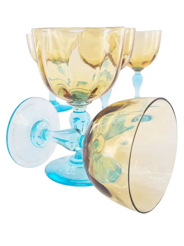 8 verres à eau, modèle dit »George Sand », cristalleries de Portieux. – Image 4