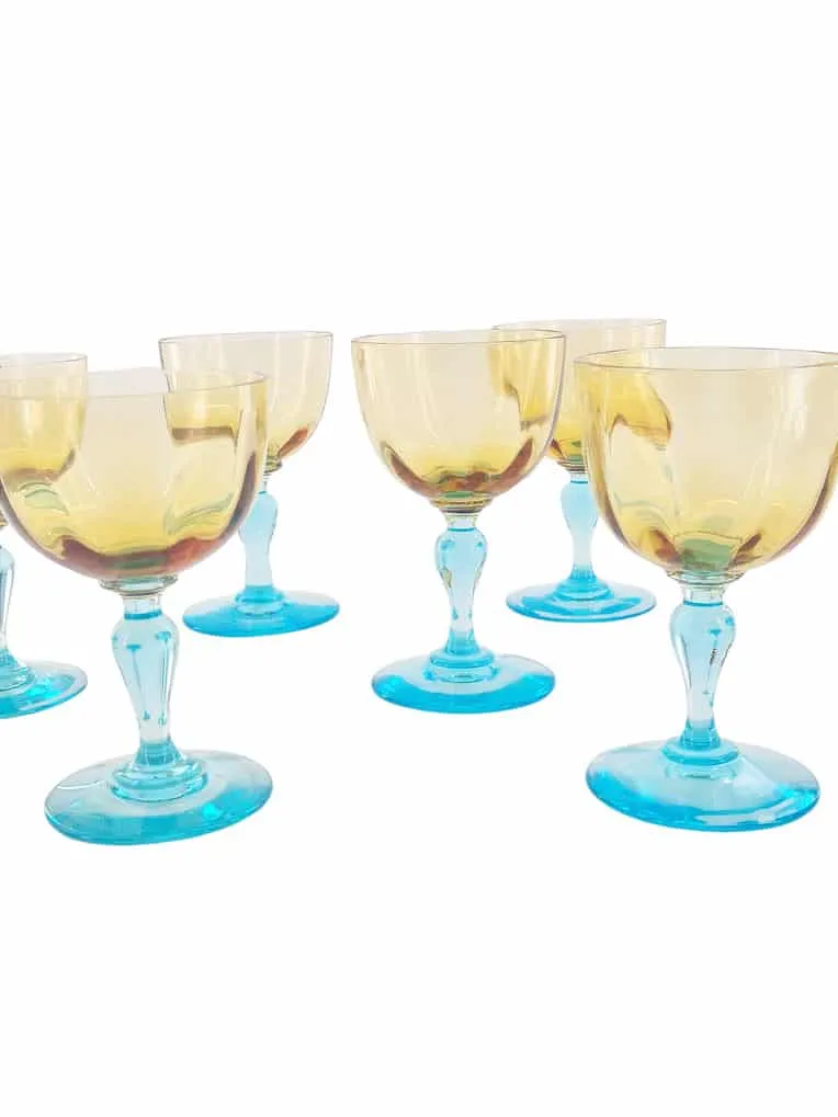 8 verres à eau, modèle dit »George Sand », cristalleries de Portieux. – Image 3