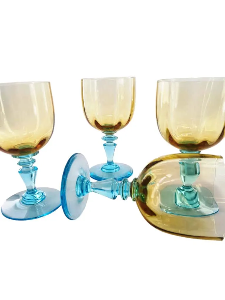 Superbe verre à eau, modèle dit »George Sand », cristalleries de Portieux. – Image 2